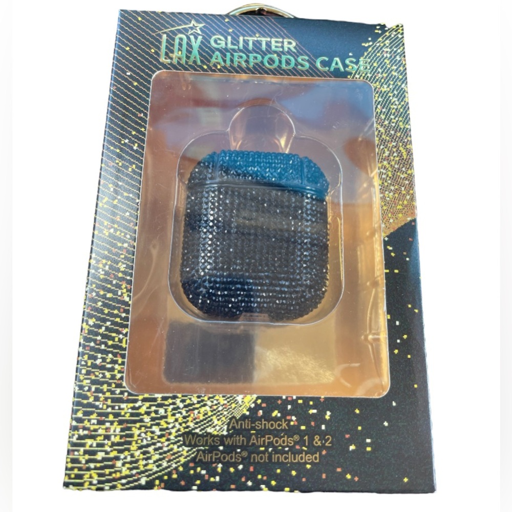 Black Rhinestone Airpods Case